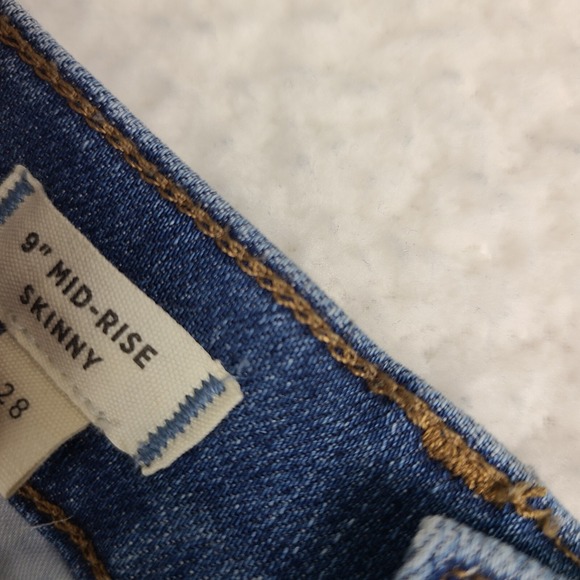 Madewell Jeans Womens 28 Medium Wash 9" Mid Rise Skinny Blue - Picture 9 of 15